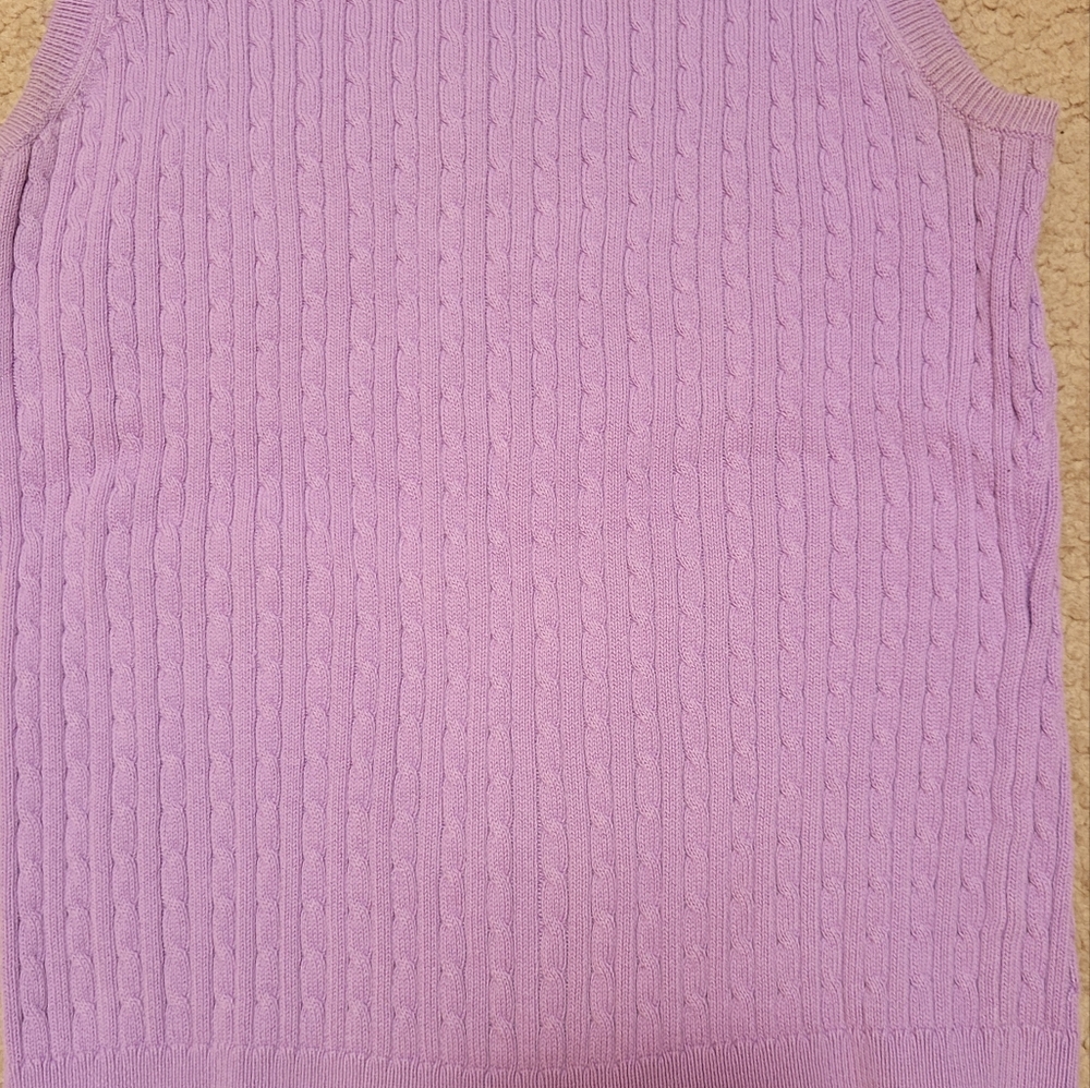 Jeanne Pierre Lavender Knit Shell